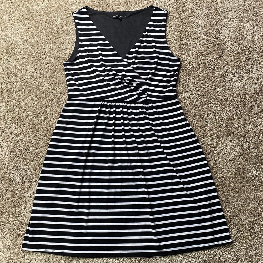 Helene Blake Black & White Striped Dress